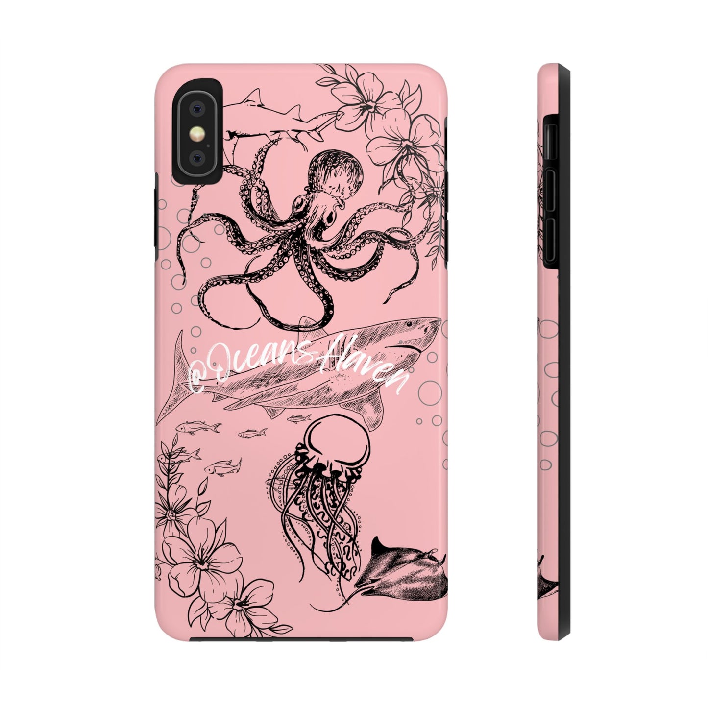 Light Pink Cute Ocean Animal iPhone Case