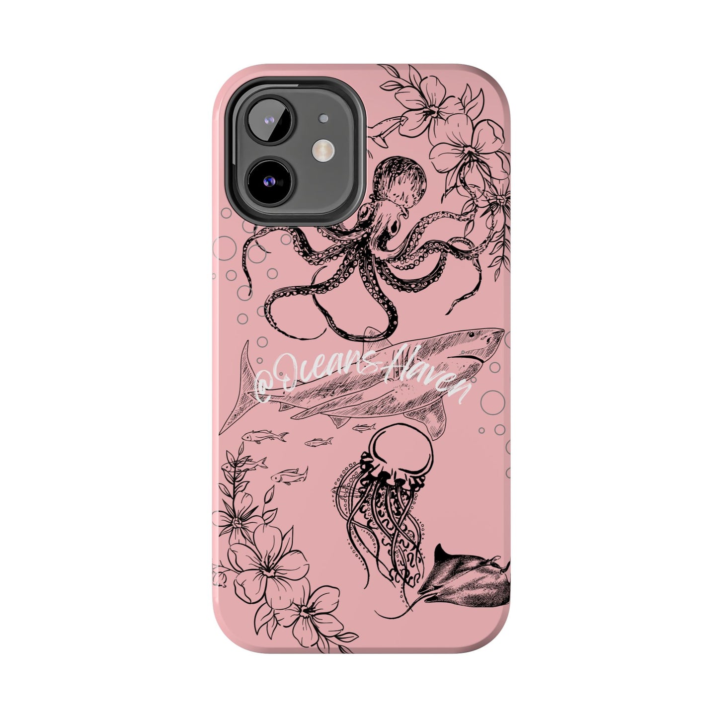 Light Pink Cute Ocean Animal iPhone Case