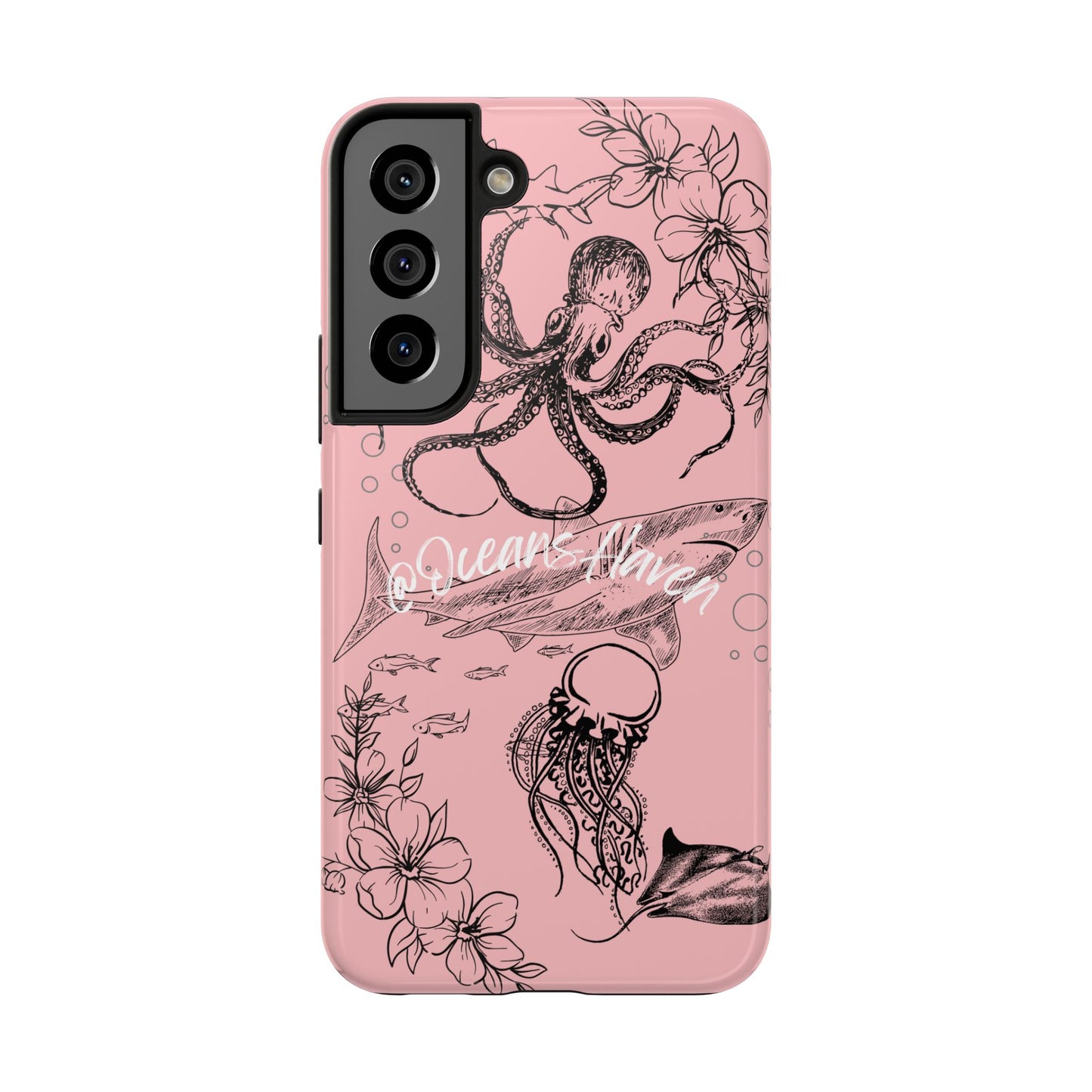 Light Pink Cute Ocean Animal iPhone Case