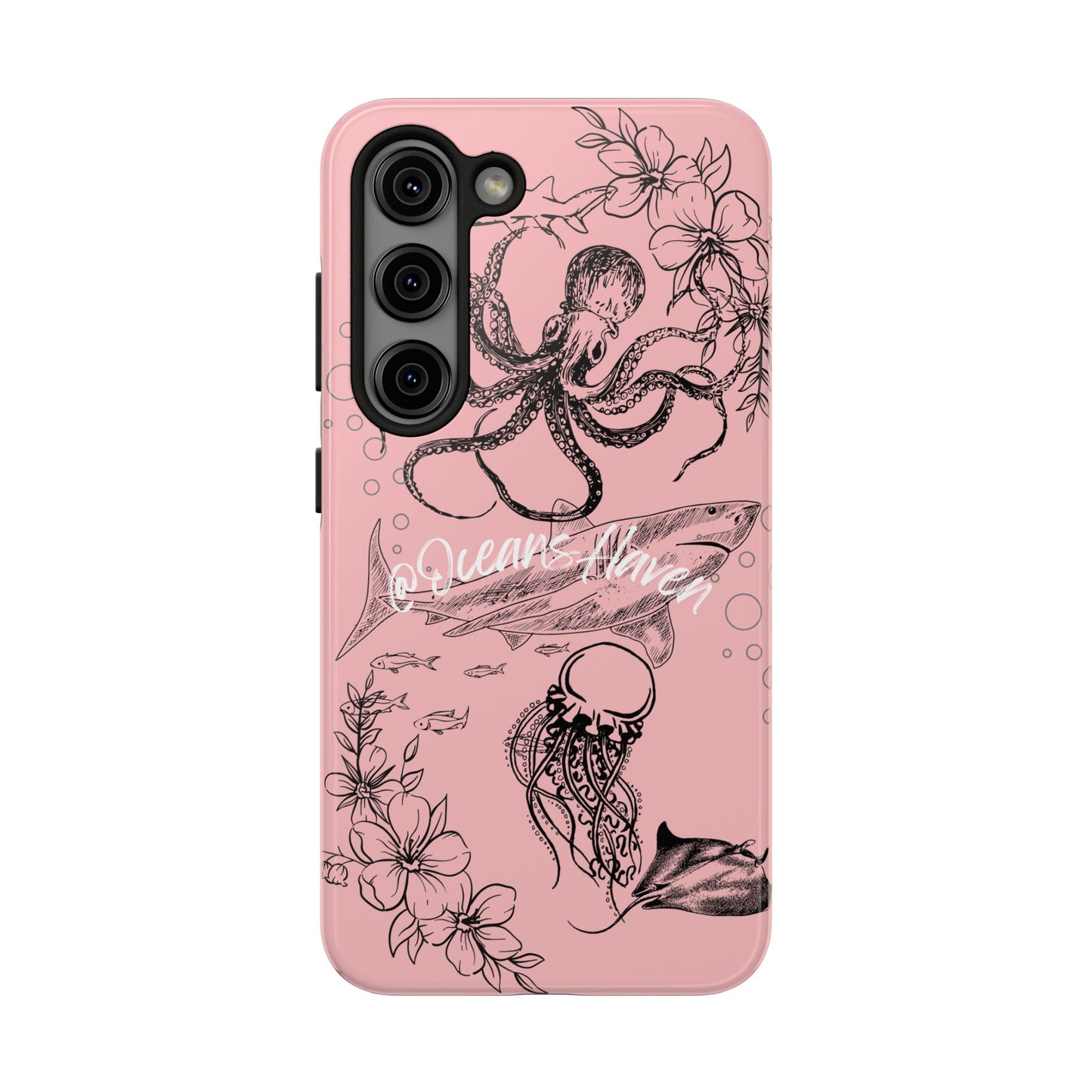 Light Pink Cute Ocean Animal iPhone Case