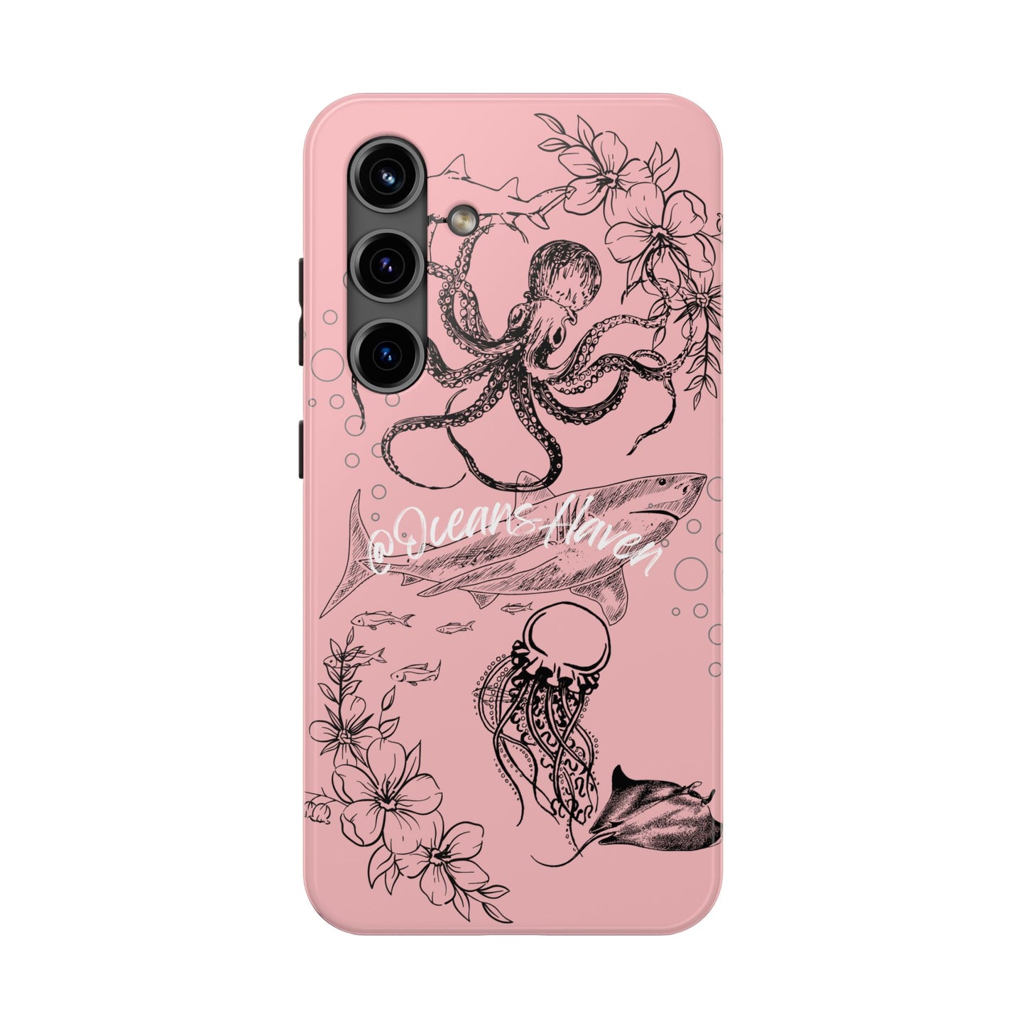 Light Pink Cute Ocean Animal iPhone Case