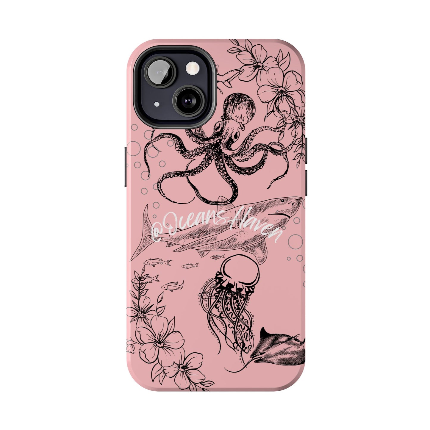 Light Pink Cute Ocean Animal iPhone Case