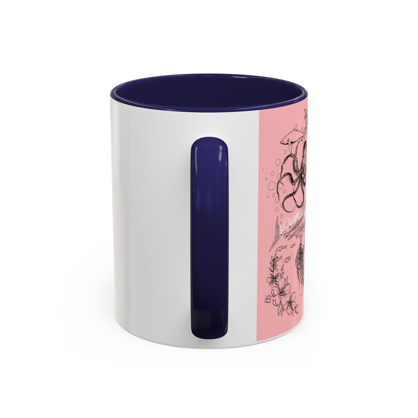 Minimal Pink Accent Coffee Mug | Accent Coffee Mug