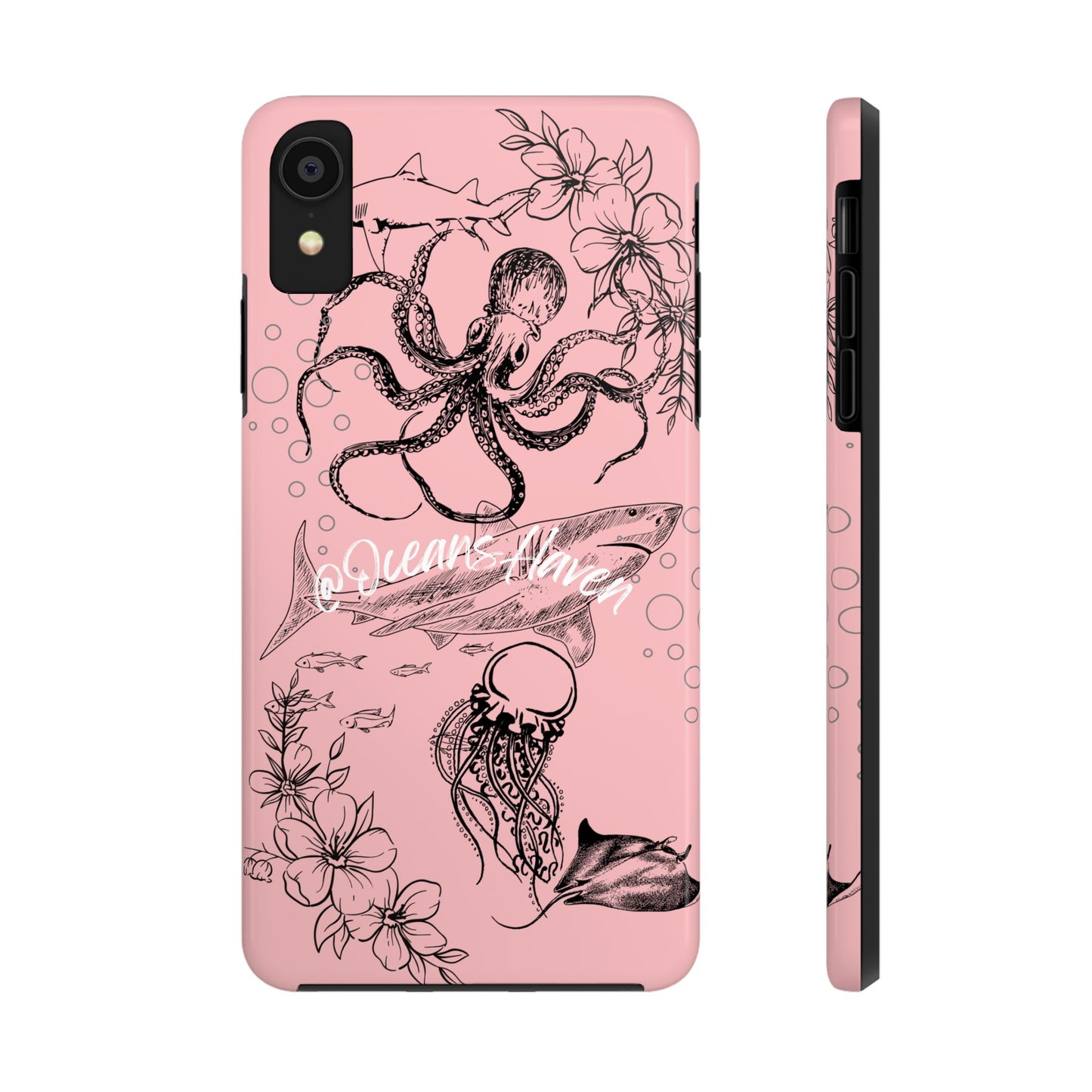 Light Pink Cute Ocean Animal iPhone Case