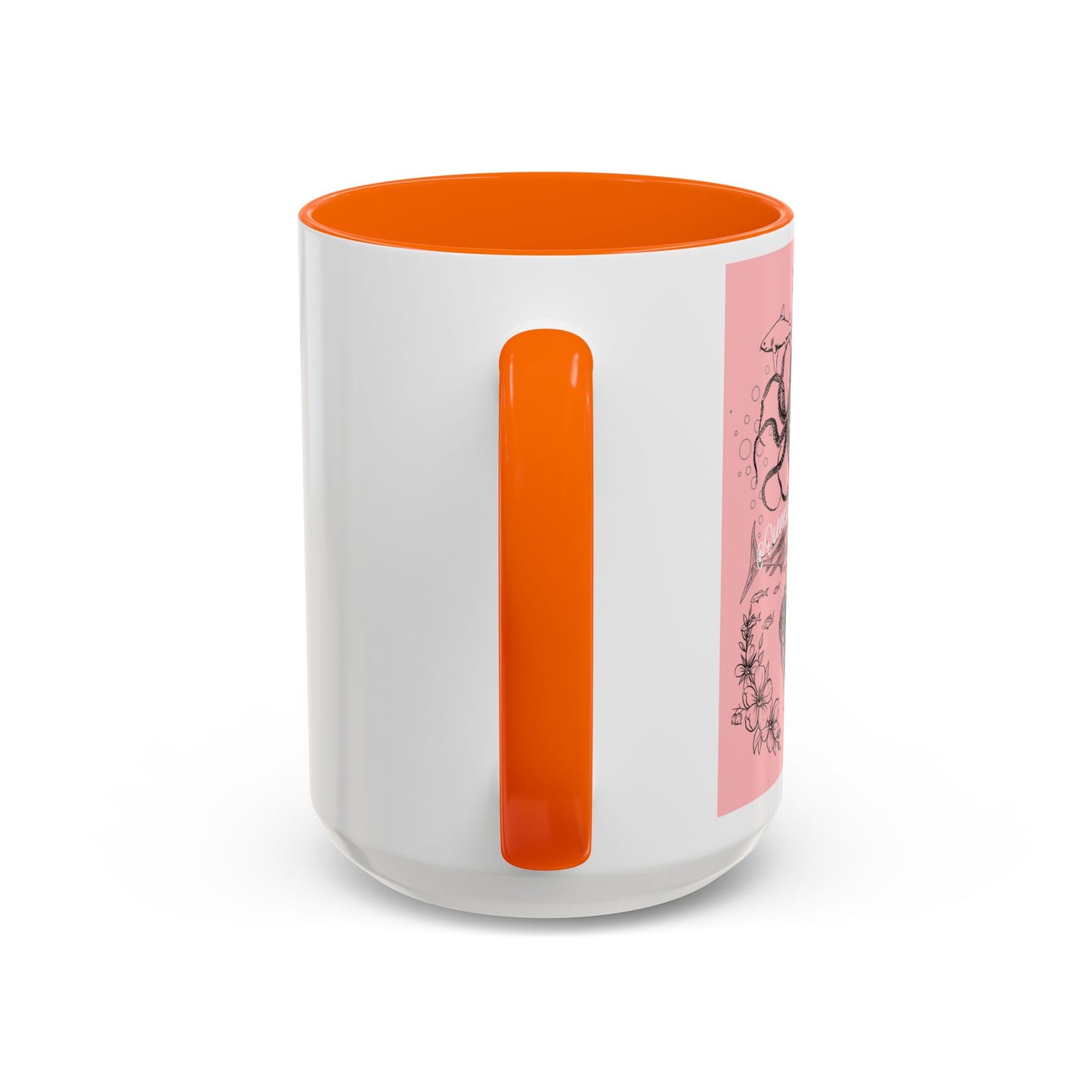 Minimal Pink Accent Coffee Mug | Accent Coffee Mug