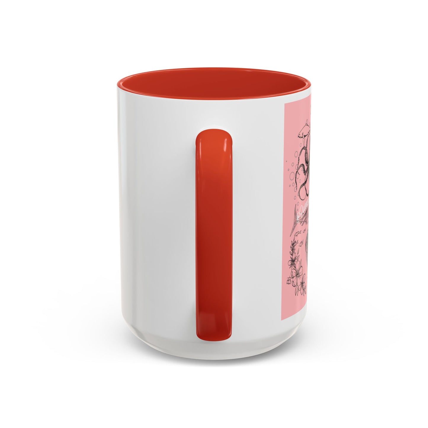 Minimal Pink Accent Coffee Mug | Accent Coffee Mug