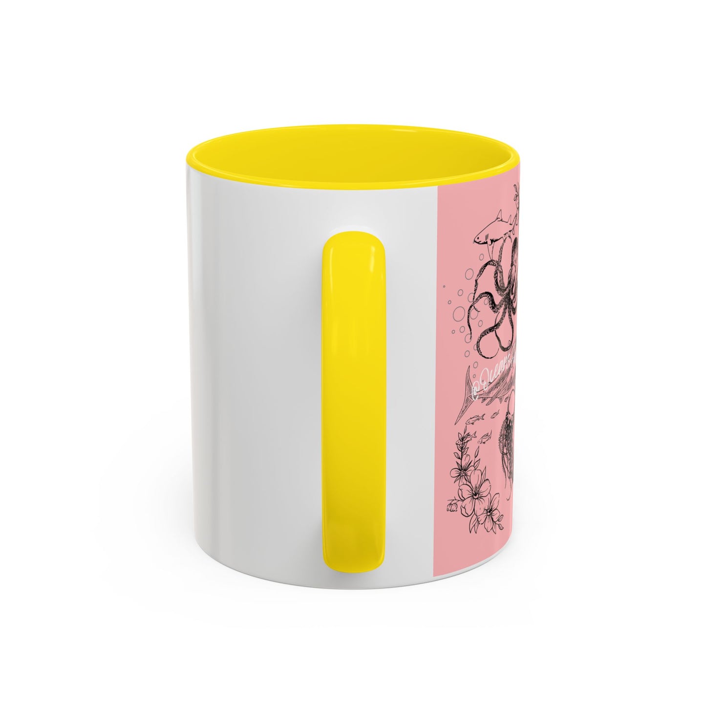 Minimal Pink Accent Coffee Mug | Accent Coffee Mug