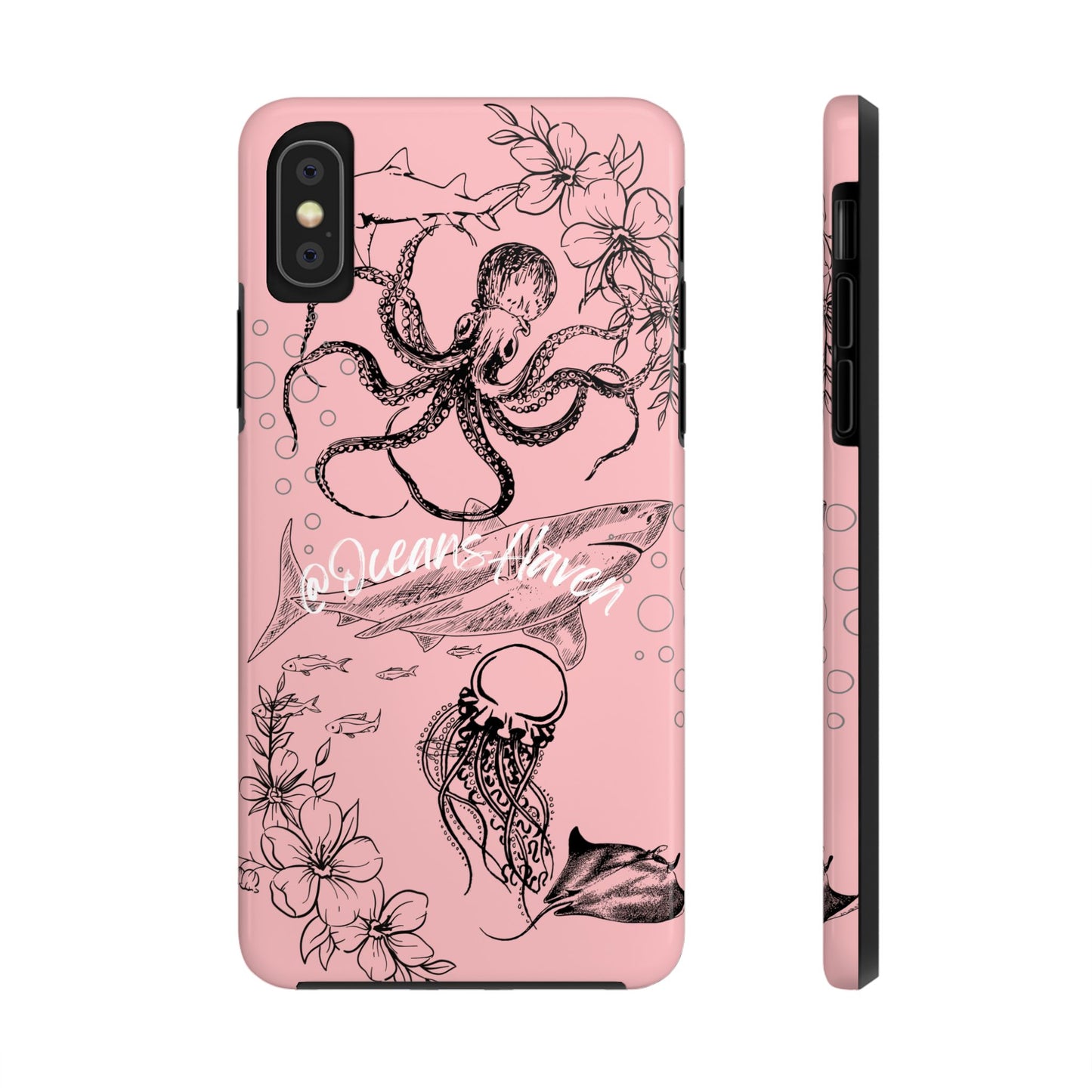 Light Pink Cute Ocean Animal iPhone Case