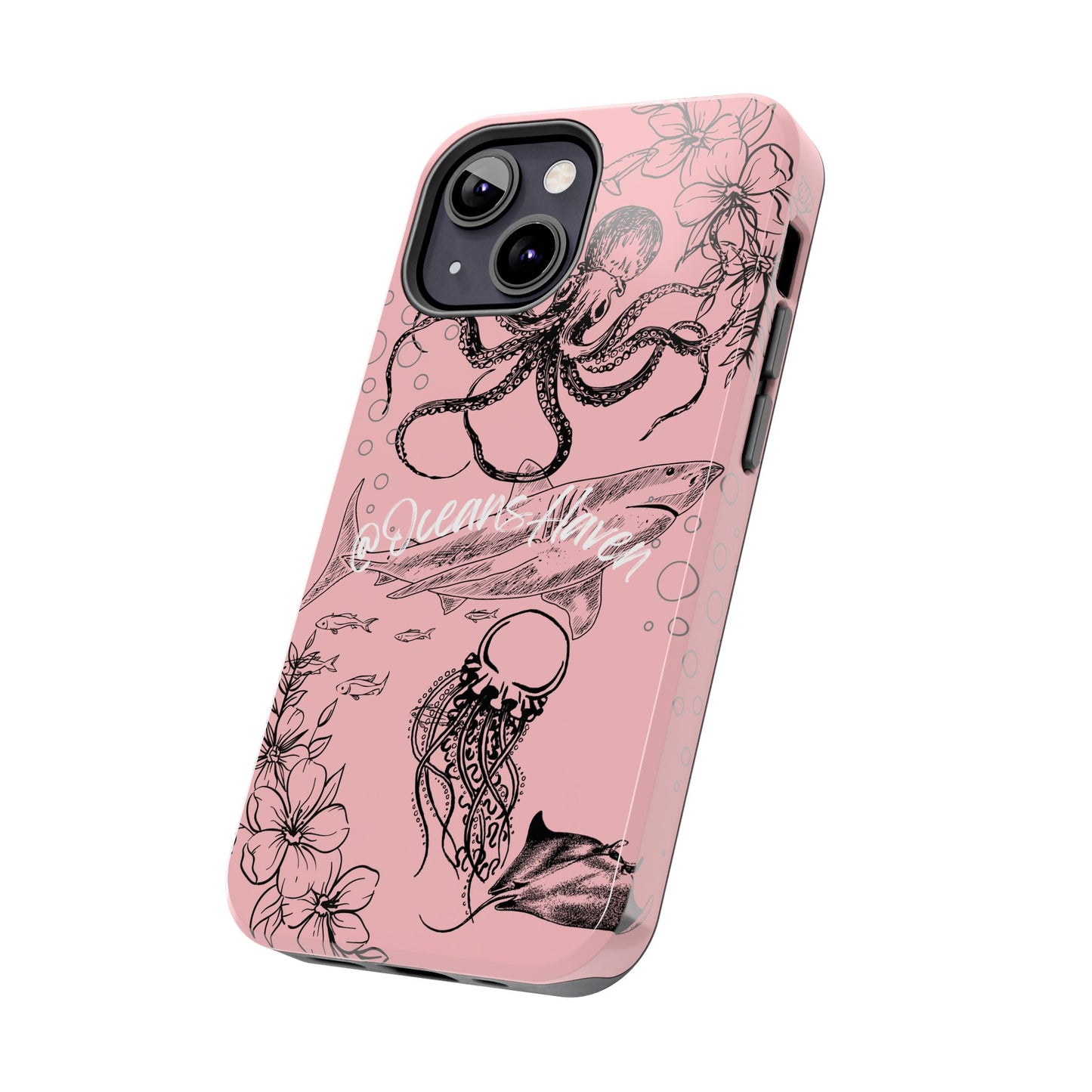 Light Pink Cute Ocean Animal iPhone Case