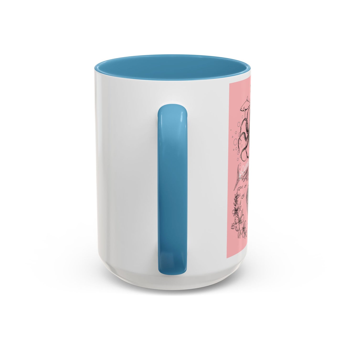 Minimal Pink Accent Coffee Mug | Accent Coffee Mug