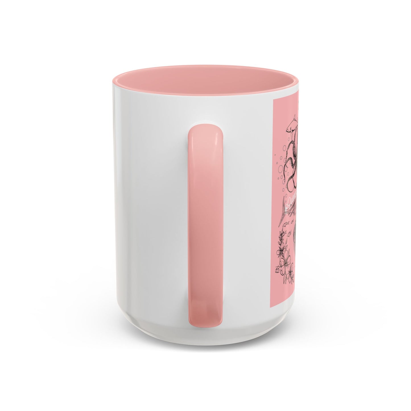 Minimal Pink Accent Coffee Mug | Accent Coffee Mug