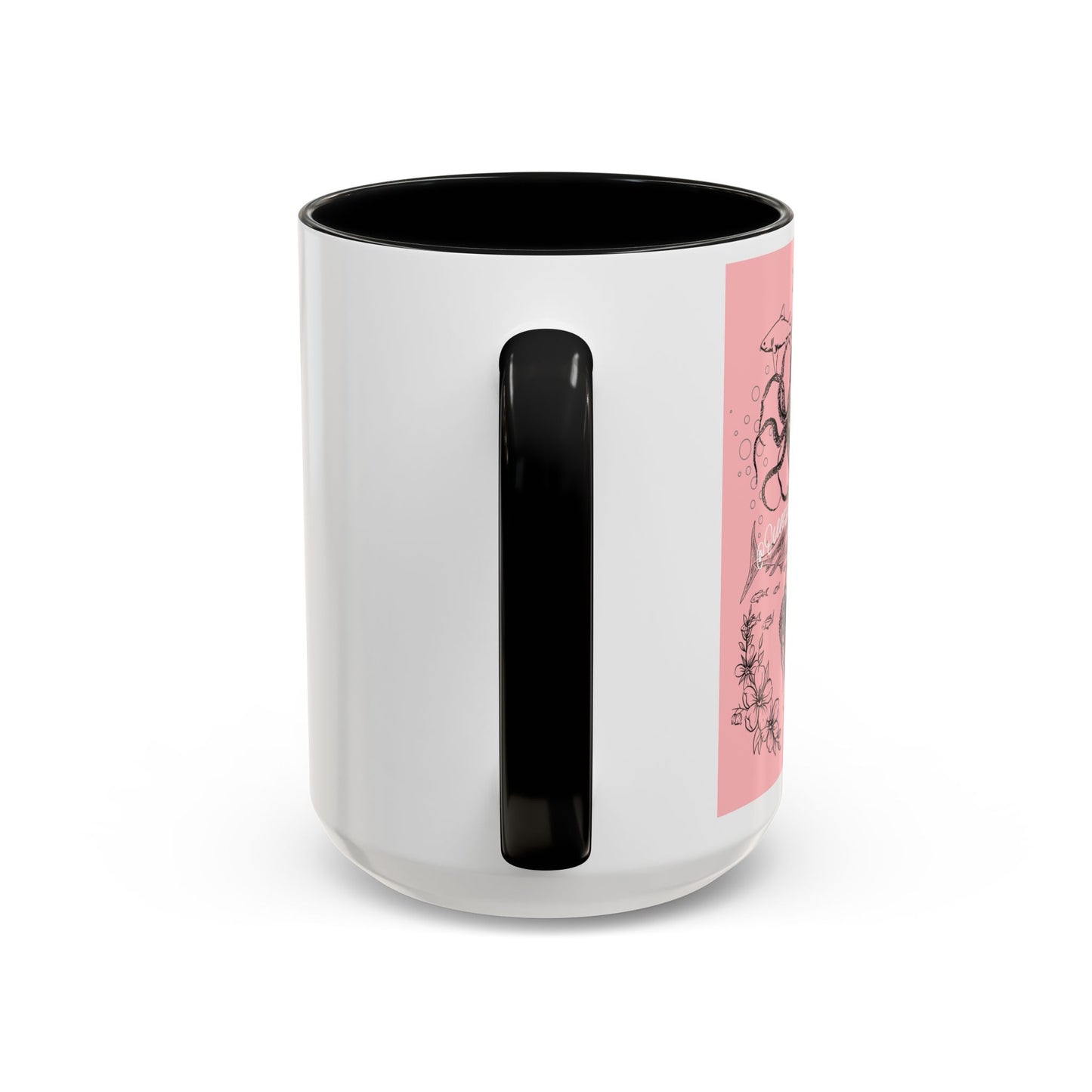 Minimal Pink Accent Coffee Mug | Accent Coffee Mug