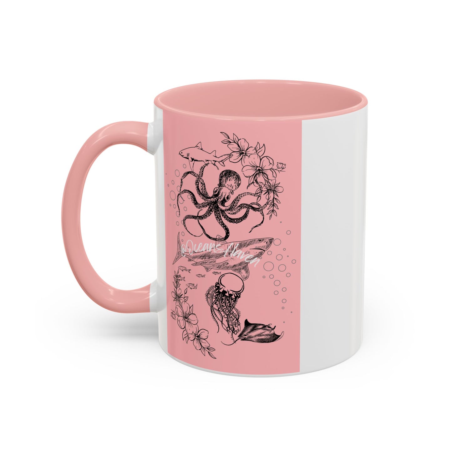 Minimal Pink Accent Coffee Mug | Accent Coffee Mug
