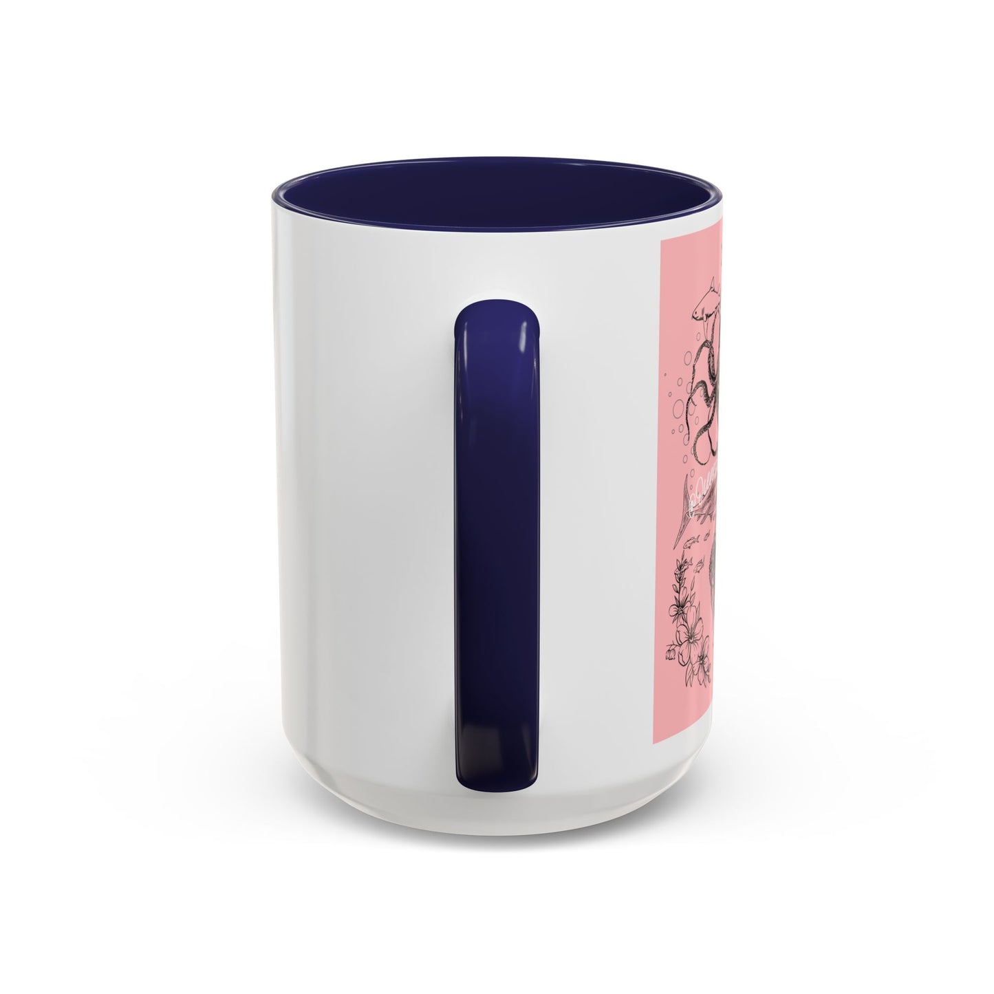 Minimal Pink Accent Coffee Mug | Accent Coffee Mug