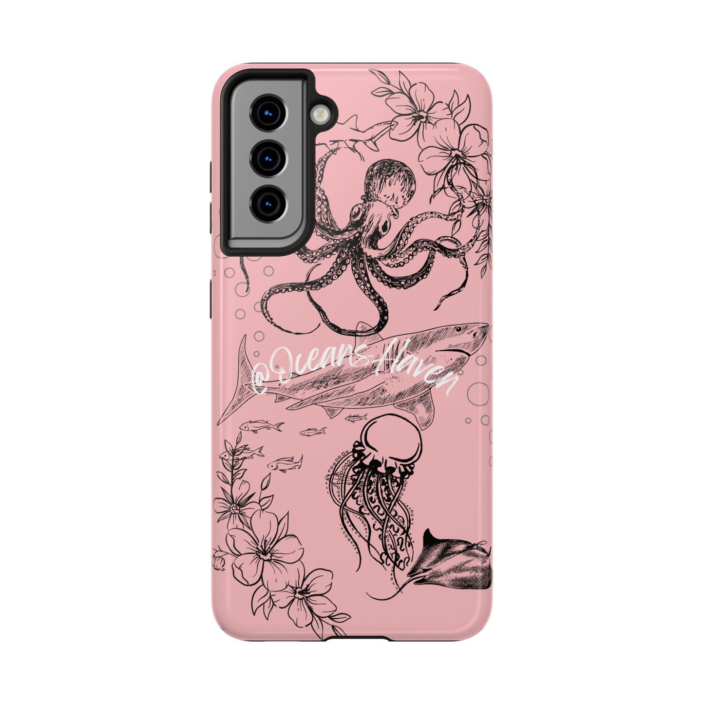 Light Pink Cute Ocean Animal iPhone Case