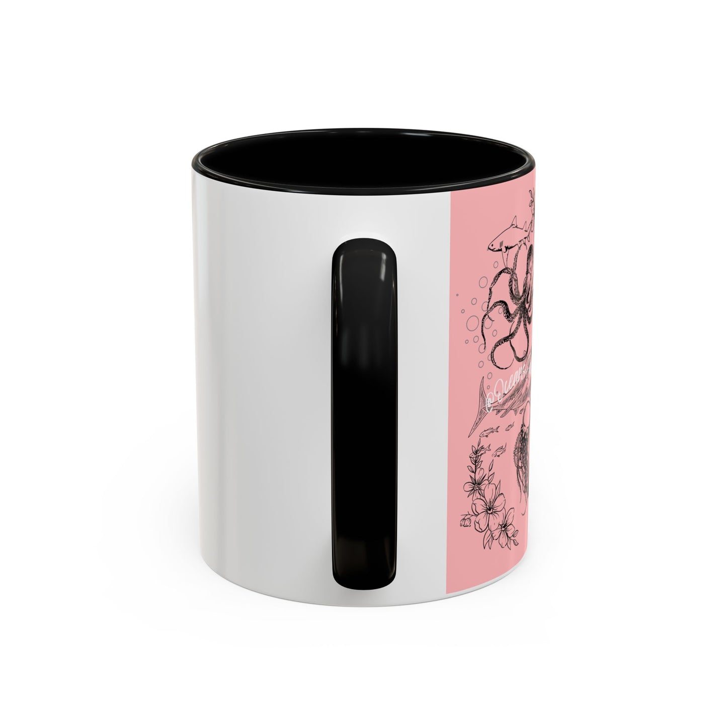 Minimal Pink Accent Coffee Mug | Accent Coffee Mug