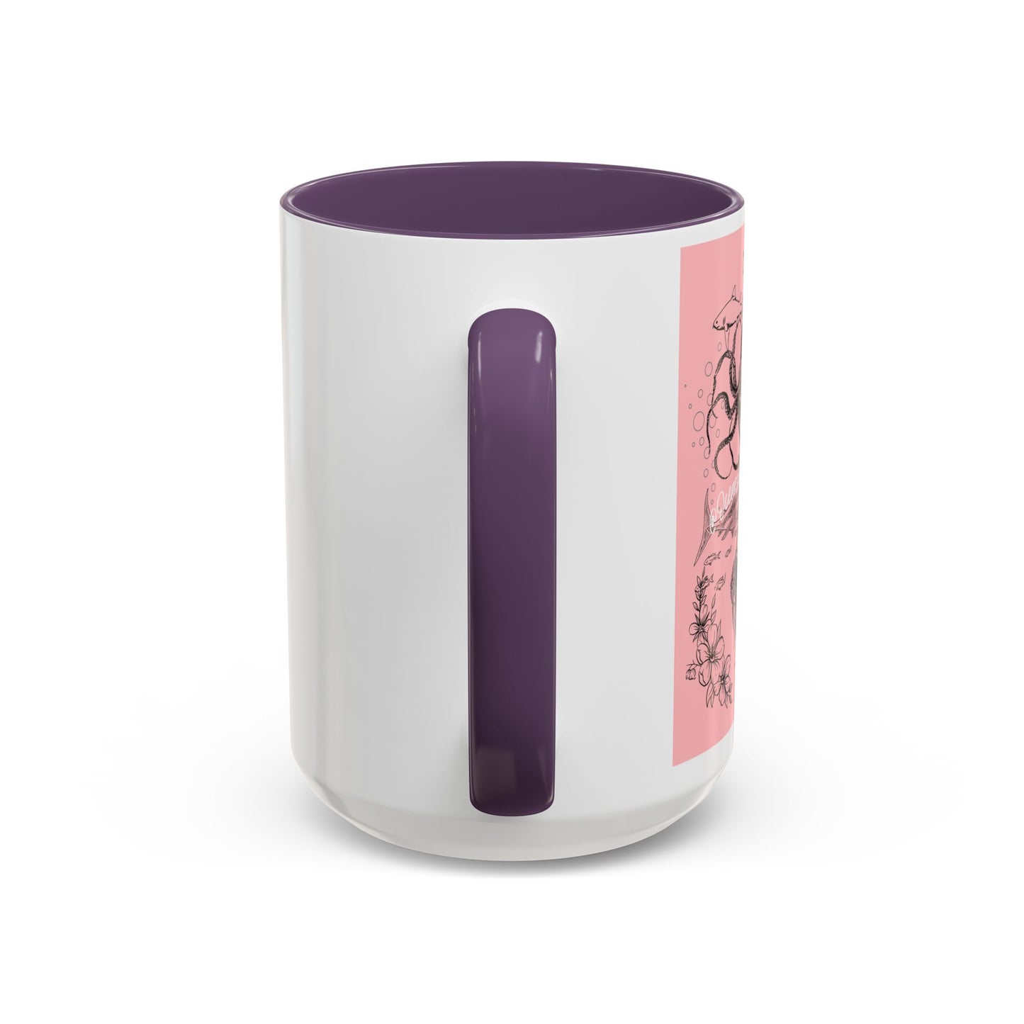 Minimal Pink Accent Coffee Mug | Accent Coffee Mug
