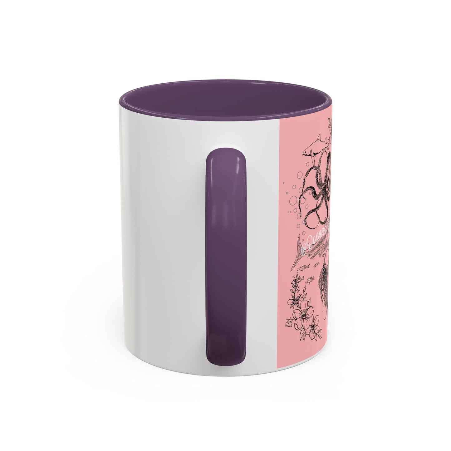 Minimal Pink Accent Coffee Mug | Accent Coffee Mug