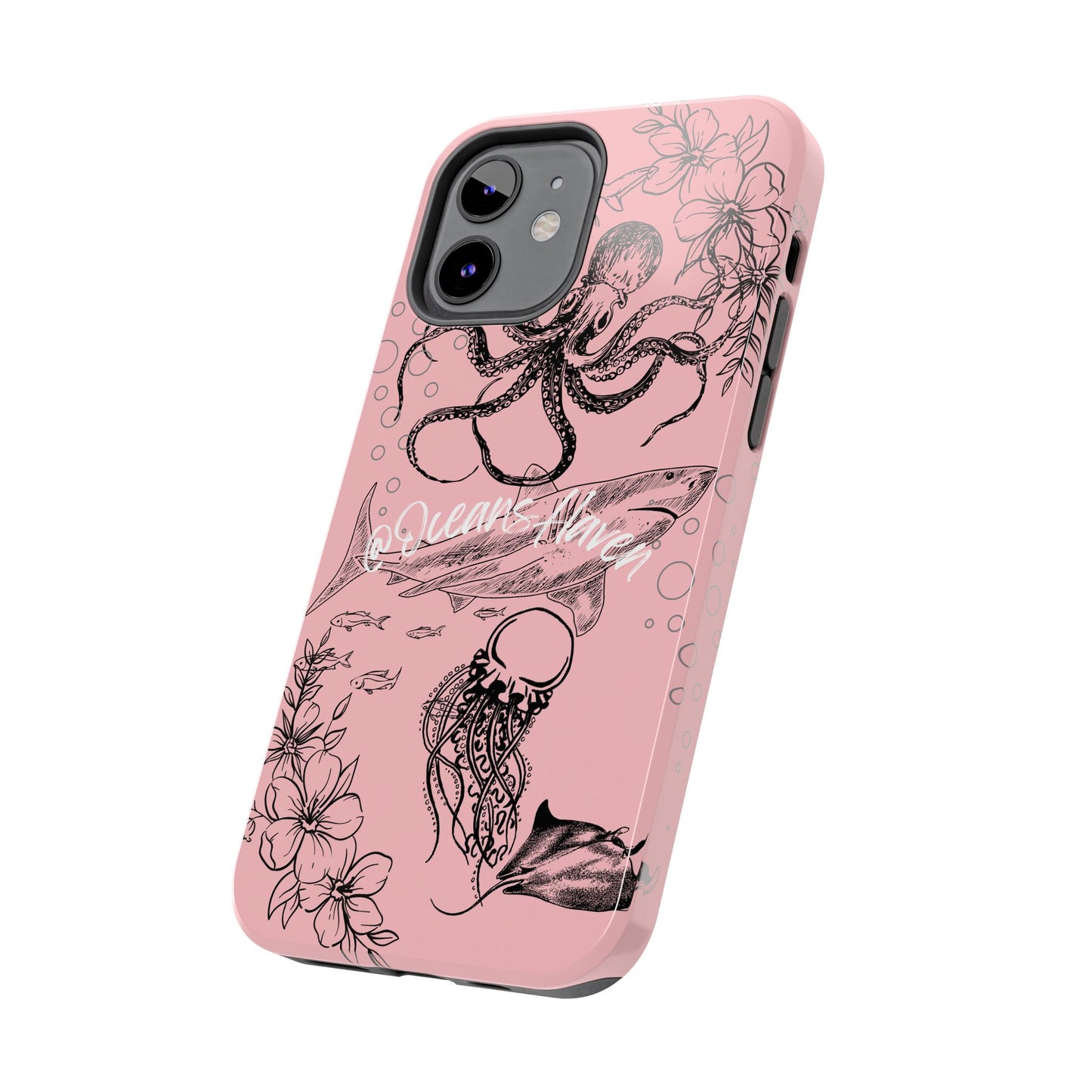 Light Pink Cute Ocean Animal iPhone Case