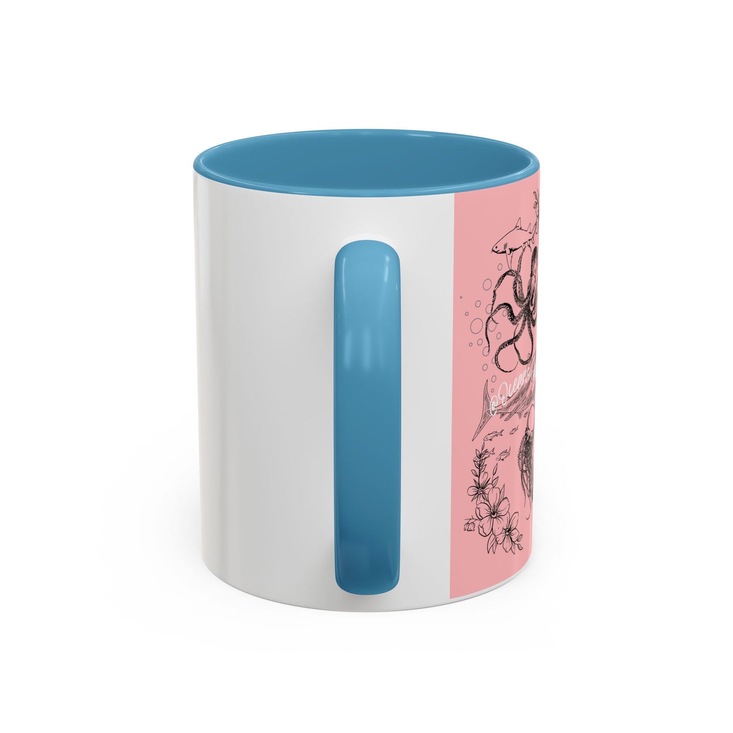 Minimal Pink Accent Coffee Mug | Accent Coffee Mug