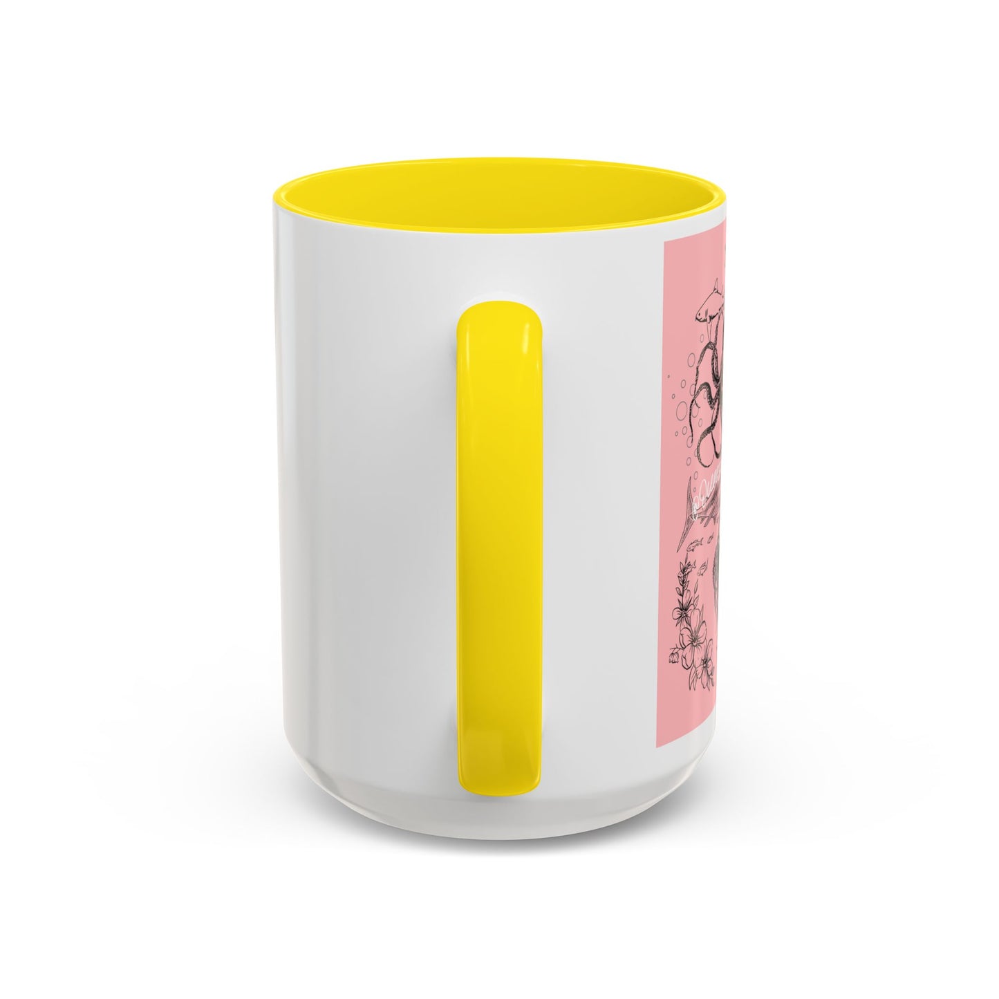 Minimal Pink Accent Coffee Mug | Accent Coffee Mug