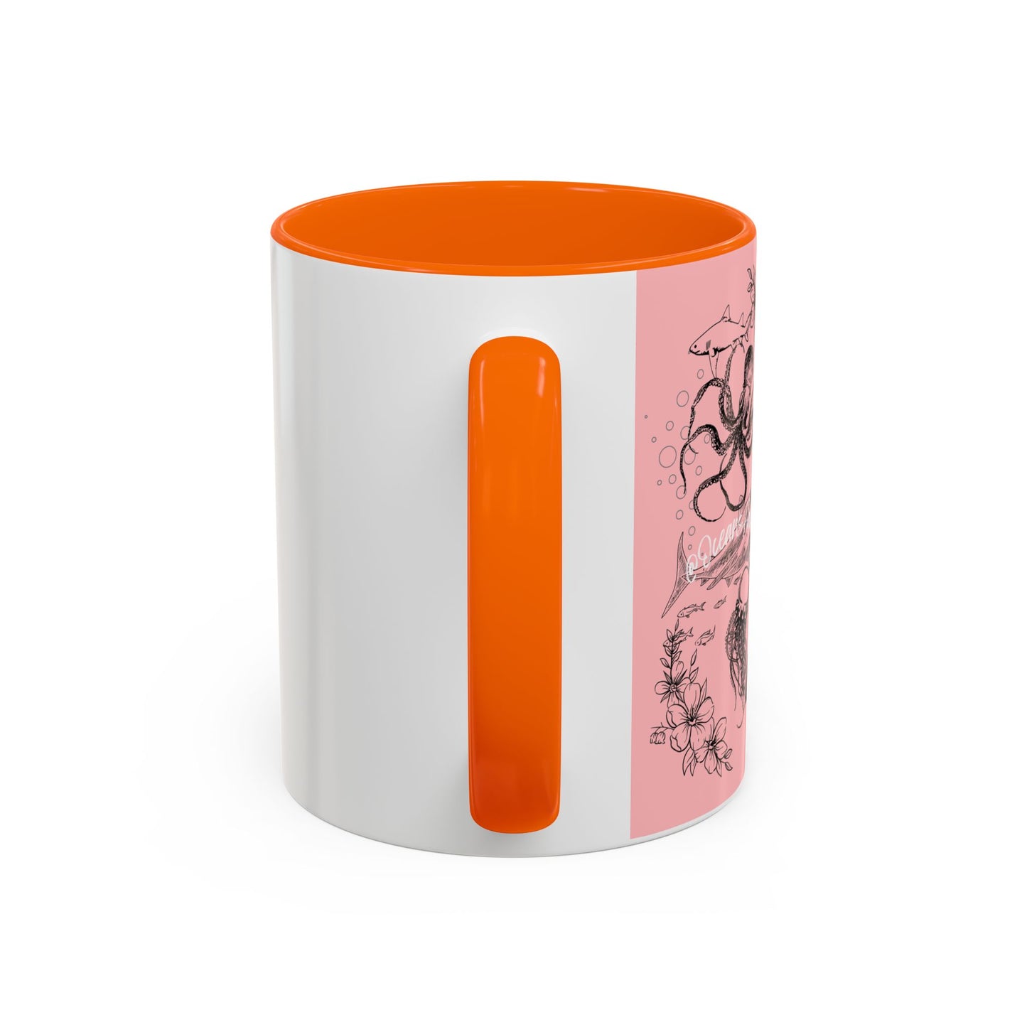 Minimal Pink Accent Coffee Mug | Accent Coffee Mug