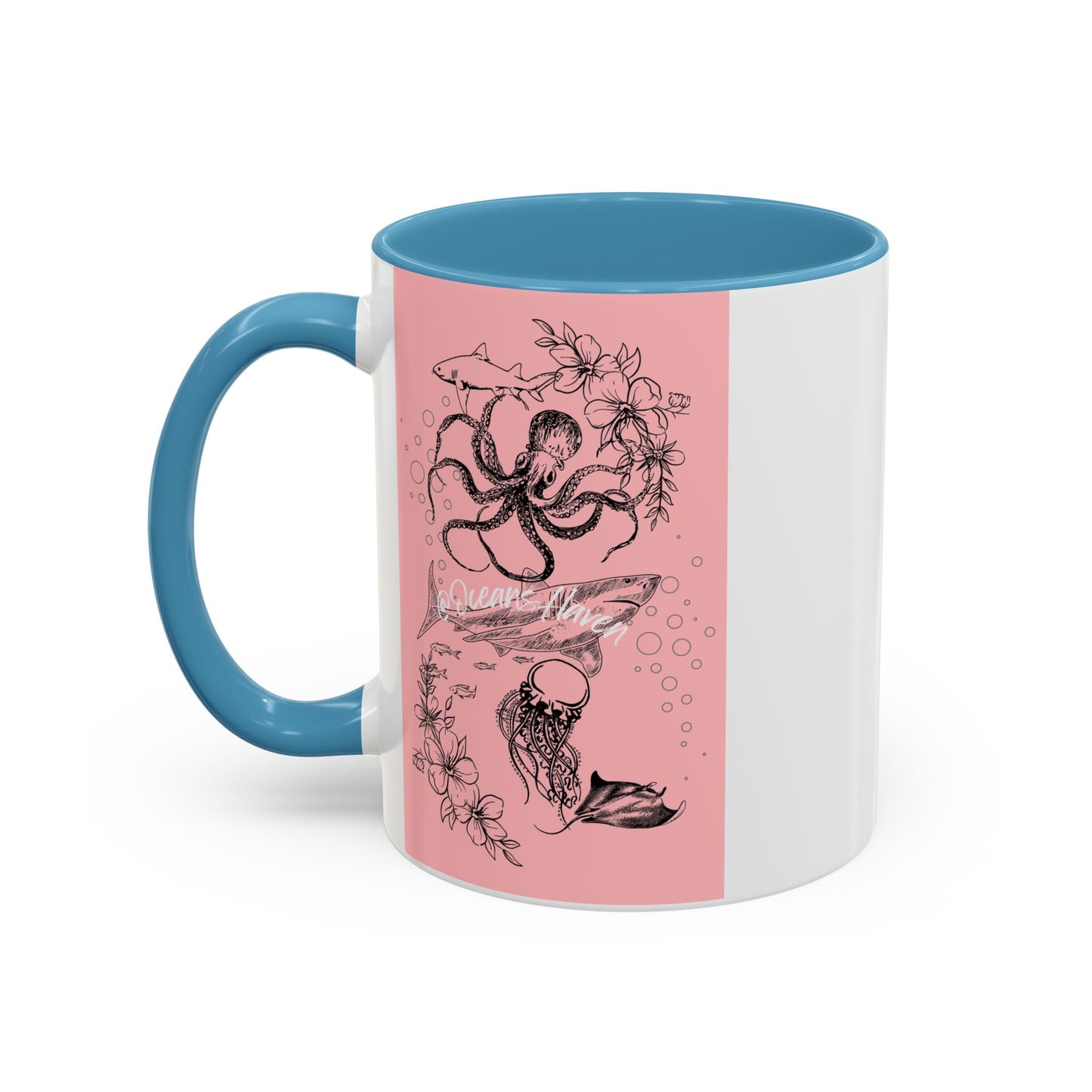 Minimal Pink Accent Coffee Mug | Accent Coffee Mug