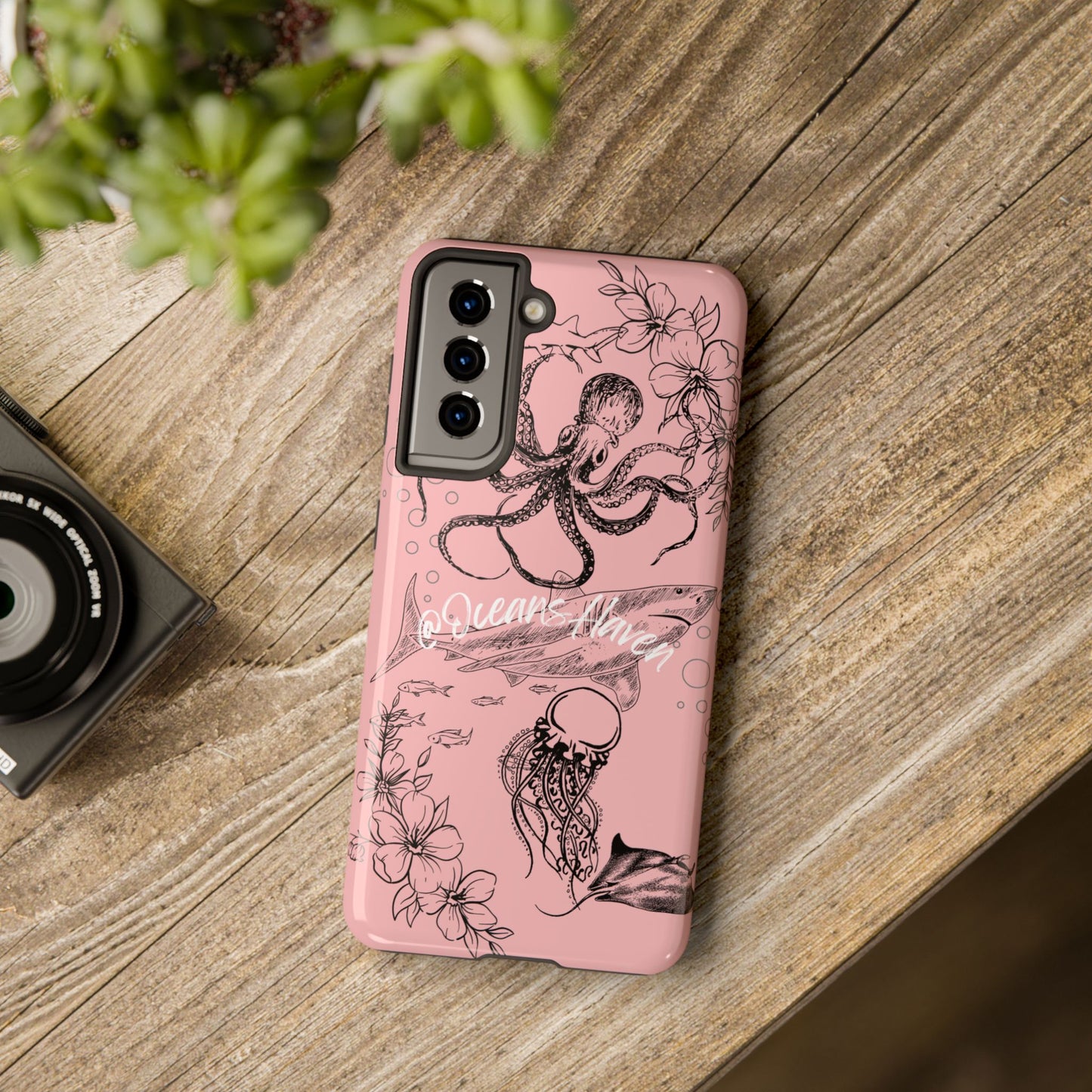 Light Pink Cute Ocean Animal iPhone Case