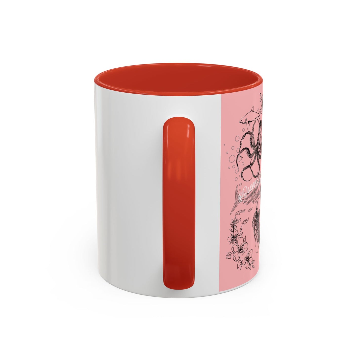 Minimal Pink Accent Coffee Mug | Accent Coffee Mug