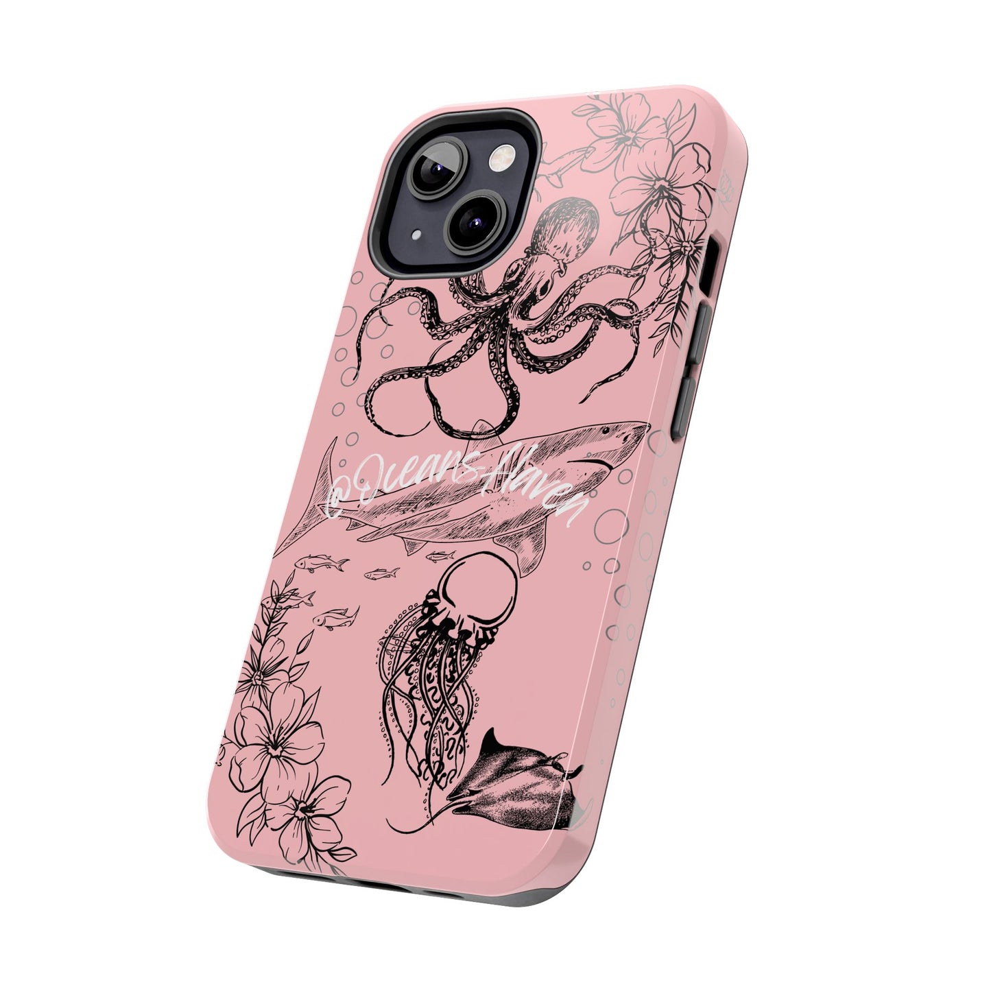 Light Pink Cute Ocean Animal iPhone Case